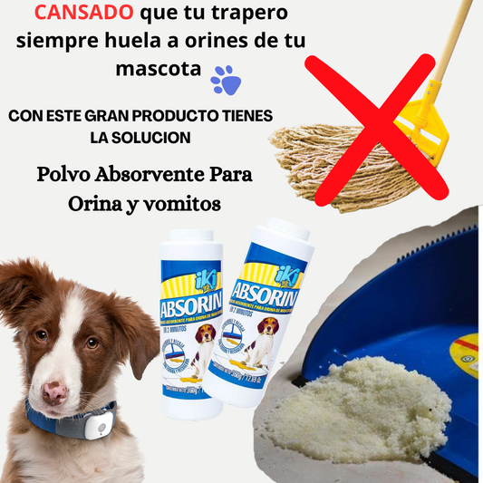 Polvo Absorvente Para Orina y Vomito De Tu Mascota 🐾